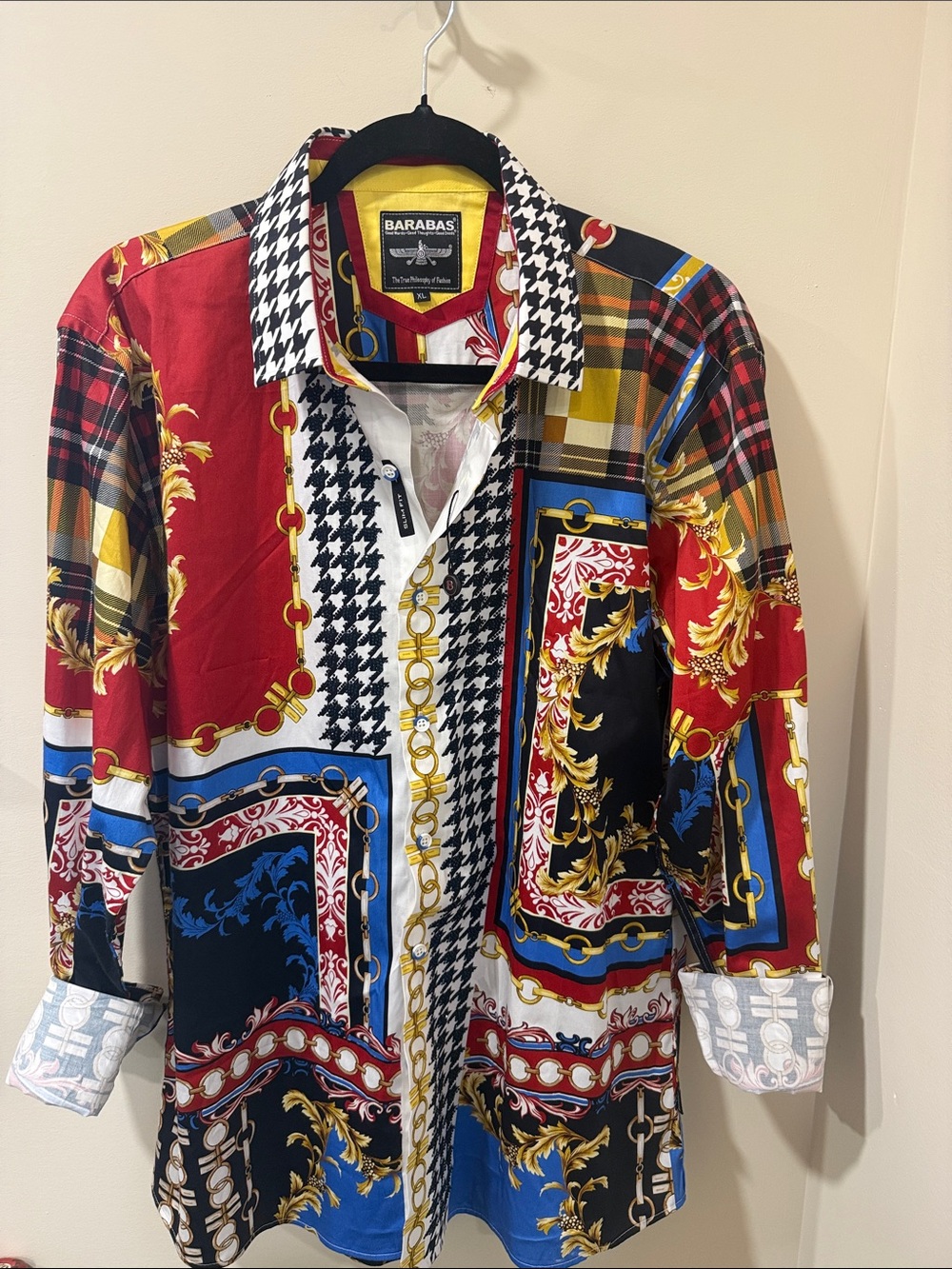 Barabas Multicolor Patterned Long-Sleeve Button-Down Shirt
